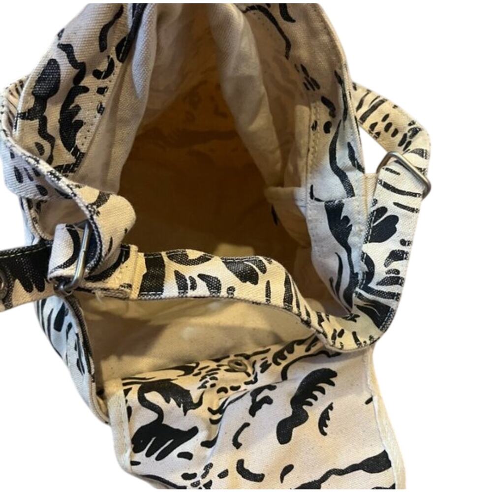 Baggu Cotton Duck Bag Tote Natural Cloud Black Waves Minimalist Collectible Rare - Picture 6 of 8